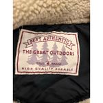 The Great Outdoors Faux Sheering Sherpa Cropped Jacket Women Large Neutral Twee Brown Photo 1