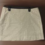 H&M  Studded Mini Skirt Size 16 Tan With Silver Tone Studs New With Tags Photo 0