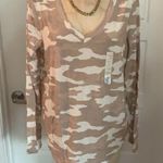 SO NWT Long Sleeve V-Neck Camo Shirt, Size L Photo 0