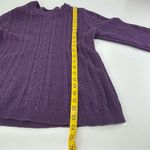 Croft & Barrow Women's Solid Purple
Cable-Knit Sweater 3/4 sleeve L Photo 11