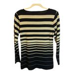 Misook  Sweater Women's Size XS Extra Small Gold Black‎ Sparkles Stripes Photo 1