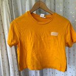Vans Women's 100% Cotton Yellow Checkered Cropped Mango Mojito Tee T-Shirt XS Photo 1
