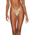 NEW It’s‎ Now Cool Free People square top string bottom bikini in bananas, M Yellow Size M Photo 0