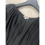 Beulah  SHEER Dolman Sleeves Oversized Loose Fit Buttons SIZE Large black Photo 1