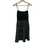 Vintage Emmelee Gray Zebra Print Dress Medium black Spaghetti Strap Y2K Cute Photo 1