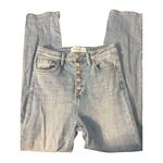 Just Black Denim High Rise Button Fly Skinny Jeans Distressed Made USA Sz 27 Photo 1