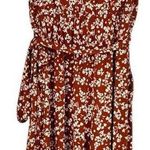 Kaileigh Kalieigh Maternity Ora Knit Crop Jumpsuit in Burnt Orange Floral 1X Sleeveless Photo 10