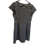 A pea in the pod A Pea in the Pod Nursing Dress M Navy White Striped Short Sleeve Maternity Photo 2