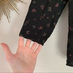 Hem & Thread ✨  Black Floral 3/4 Sleeves Top Small Photo 0