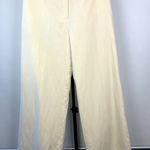 Coldwater Creek  Ivory‎ Silk Linen Blend Cypress Fit Wide Leg Cuffed Pants Photo 0