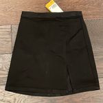H&M NWT  divided washed black denim mini skirt with slit detail us 2 Photo 0