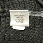 Dana Buchman Women’s Black Ribbed Diamond Sweater Dress Long Sleeve V-Neck Sz S Photo 8