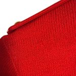 St. John  Collection Red Knit Gold Stripe Trim Notch Collar Button Front Jacket 2 Photo 8