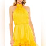 Mac Duggal Ruffle Tiered Gold Dress - Size 6 Photo 2