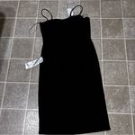 Dress the Population  Black Midi Dress with Slit Photo 9