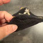 America and Beyond Black and Gold Floral Beaded Clutch Photo 4