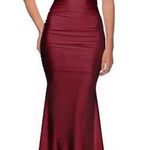 La Femme 29873 Red Ruched Bust Dress 4 Photo 0