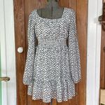 Missguided ASOS Daisy Dot Smocked Long Sleeve Ruffle Tiered Mini Dress – Sz 10 Photo 0