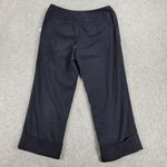 Mossimo Supply Co Mossimo Womens Capri Pants 6 Black Cuffed Straight Leg Flat Front Stretch NEW Photo 10