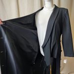 Vintage Oberon Black Wrap Style Maxi Dress Gold Buttons Long Sleeve Size 12 Photo 8