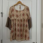 Umgee  Bell Sleeves Cream Dress Photo 1