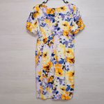 Preston & York Women's Size 16 Short Sleeve Floral Print V Neck Sheath Dress Photo 7