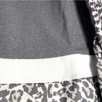 RXRXCOCO Leopard Animal Print Pullover Sweater Cozy Chic Top Size Small New! Gray Photo 2