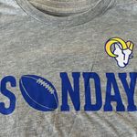 NFL LA Rams Sunday Football Women’s Short Sleeve Heather Gray T-Shirt- Large Photo 6