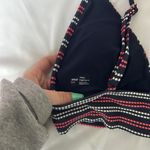 Aerie  Womens Size Small S Navy Pink White Triangle Bathing Suit Top Swim Beach Photo 4