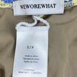 We Wore What  Yellow Floral Print Spaghetti Strap Two Piece Swimwear Bikini Set S Photo 2