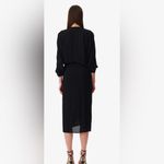 IRO Paris $580 Eleonora Black Midi Dress Silver Embellished Studs Rock FLAW Photo 3