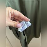 Orvis  Women’s L Army Green Button Down Utility Drawstring Waist Short Dress Photo 5
