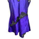 Victoria's Secret Vintage  Small Nightgown Slip Purple Black Lace Sexy Polyester Photo 2
