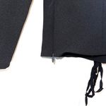 EXPRESS Black Lace Up Front Fitted Cropped Top Photo 6