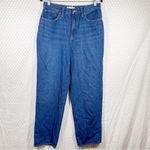 Madewell  Dark Wash High Rise Baggy Straight Jeans‎ Photo 2