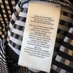 CHAPS  Navy Blue White Gingham Checkered Dress Cap Sleeves Belt In Front Size 14 Photo 7