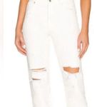 We The Free Free People Tapered Baggy Boyfriend Distressed White Jeans Sz 26 NEW Photo 3