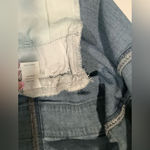 Allegra K  Women's Double-Breasted Blue Denim Blazer Photo 8