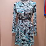 Karen Kane  green patterned long sleeve flowy tunic dress Photo 1