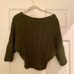 ZARA  Trafaluc Hunter Green Cable Knit Cropped Sweater | S Photo 2
