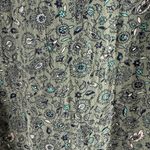 Loft Olive Green Floral Flower Print Blouse Shirt Top Short Sleeve Size Small Photo 6