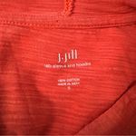 J Jill Tab Sleeve Hoodie Shirt Cotton Red Size S Pocket Casual Relaxed Fit Photo 3