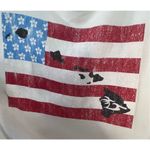 Honolau Wahine American Flag and Hawaii Loose Fit Lightweight Tank Top White Size XL Photo 2
