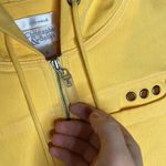 Christopher & Banks yellow pocketed drawstring hooded vest Y2K style size S Photo 94