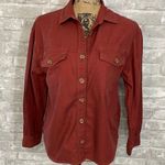 Lou & grey  Rust Button Down Flannel Shirt Photo 0