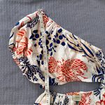 Farm Rio  womens  Mixed Lobsters Linen Mini Dress, M, White/ Multi Nwt Photo 7