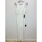 Lulus  Moments to Remember White Sleeveless Wide Leg Cutout Jumpsuit Small NWT Photo 4