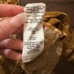 Free People  brown floral long sleeve top size S Photo 9