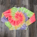 RE/DONE Hanes ReDone Neon Spiral Dye Raglan Crewneck XS NWT Photo 6