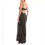 Jump Juniors' Strappy Slinky Slim-Fit Gown, Black / Gold Size 7/8 New w/Tag $149 Photo 2
